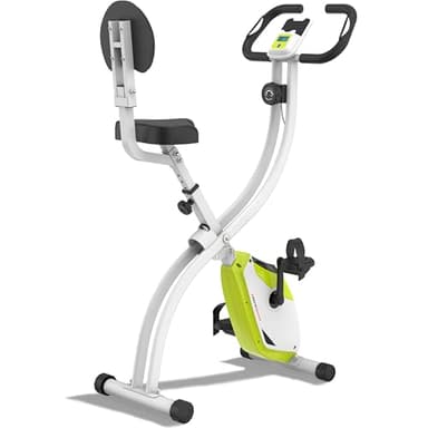 Ultrasport F-Bike Vélo d’Appartement Pliable I Vélos d'Appartement Extra Silencieux jusqu'à 130 kg avec Selle Confort, Velo d Appartement Pliable (Vert-Blanc), F-Bike 200B