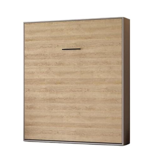 BB Loisir Lit escamotable 160x200cm Vertikal M1 Lit Mural Gris Perle- Chene Kaiserberg