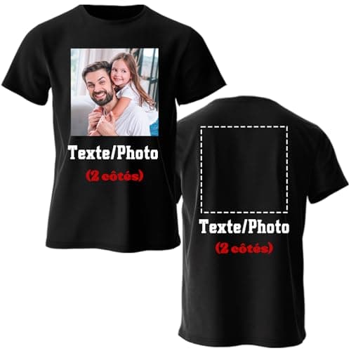 COOZEBRA T Shirt personnalisé et Personnalisable - Créez Votre Tee Shirt Unique avec Photo Text, t-Shirt personnalisé pour Hommes et Femmes