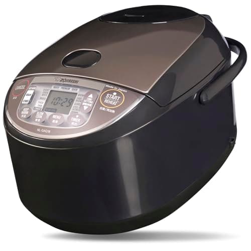 ZOJIRUSHI Premium Reiskocher NL-GAQ18-1,8 Liter (10 tasses) - avec fonction de maintien au chaud - inclus : verre doseur, cuillère à riz et panier vapeur - Avec câble d'alimentation européen