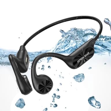 Relxhome Casque Conduction Osseuse Bluetooth5.4, Écouteur Conduction Osseuse IPX8 avec Mémoire MP3 32Go Intégrée, Casque à Conduction Osseuse avec 10Heures de Jeu, Écouteurs Sport pour La Natation