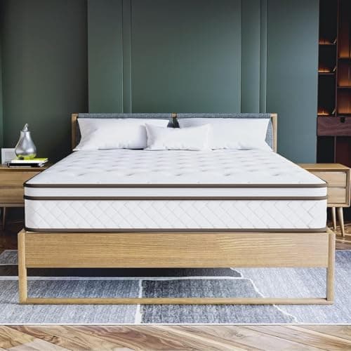 wowttrelax Matelas 140x190 24cm, Matelas à Ressorts adapté 2 Personnes, Hybride de Ressorts Ensachés et Mousse à Mémoire de Forme, Confort Optimal et Soutien 7 Zones, Respirant et Certifié Oeko-Tex
