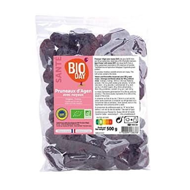 Lot de 2 unités *** BIODAY Pruneau d'Agen IGP 500g*** soit un format carton de 2 unités ***
