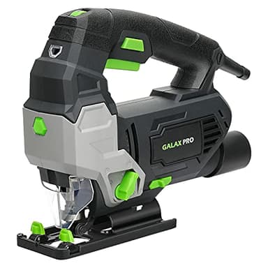 GALAX PRO Scie sauteuse électrique avec guide laser 3000 tr/min 800 W avec 6 vitesses variables, position orbitale 0-4, coupe double (0-45°), profondeur de coupe dans le métal/bois 10 mm/100 mm