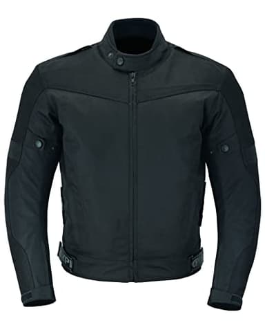 Texpeed veste textile homme homologué avec protection - Cordura Été/hiver blouson scooter motard imperméable avec armure CE (EN 1621-1) - Noir - M