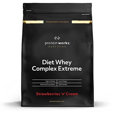 THE PROTEIN WORKS Protéine pour maigrir extreme | Shake diététique pauvre en graisses et en calories | Riche en vitamines et minéraux | THE PROTEIN WORKS | Fraise à la Crème | 500g