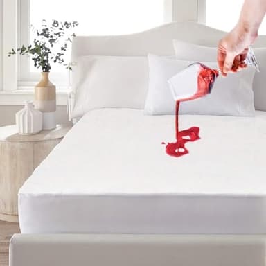 Protege Matelas Impermeable 140x190/200cm Hauteur 30cm Drap Housse Hypoallergenique, Hautement Respirant,Anti-Retrecissement,Nouvelle Generation: Protection Contre Acarien et Bacterien Blanc