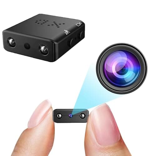 Petite Camera Espion sans Fil de Sécurité sans Fil Cachée, avec Vision, Mini Caméra de Nounou pour Animal Domestique, Bébé, Intérieur et Extérieur Télécommande 1080p, Application pour Téléphone