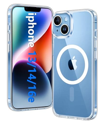FNTCASE Coque pour iPhone 13 : iPhone 14 iPhone 16e - Protection magnétique Militaire Contre Les Chutes - Anti-jaunissement - Coque de Protection Robuste et Durable résistante aux Chocs - 6,1"