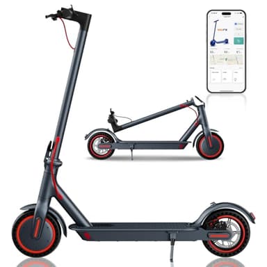 QnQ Trottinettes Électriques Adultes, 8,5" Trottinette Pliable, 25KM Autonomie, Pneus Nid d'abeille Increvables, Contrôle Via APP et Affichage LED,Batterie 36V 7.5Ah, Moteur 350W, Porteur de 120KG