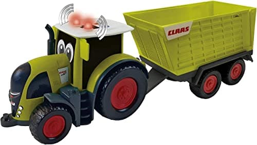 Happy People L&S 34541 Claas Kids Axion 870 Tracteur + remorque Cargos 750 – avec lumière et Son