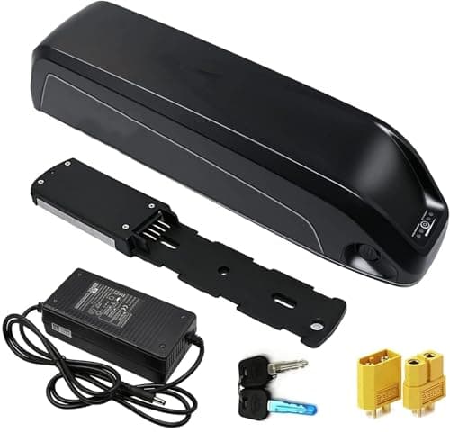OmurgA Batterie de vélo électrique 36V 13Ah, Ebike Batterie 36V 13Ah Haute Puissance Haute Puissance avec Chargeur Electrique de Bicyclette pour Moteur 250W 500W 750W 1000W 4 Broches 36V 13AH