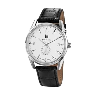 Lip Montre Himalaya 40 mm - Seconde Excentrée - Cuir Noir