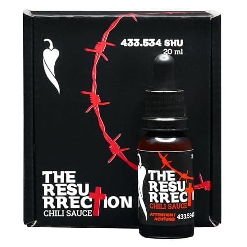 The Resurrection 20 ml – Sauce Piquante Extrême Carolina Reaper – 433.534 SHU – Artisanale pour les Fans de Piment Extrême
