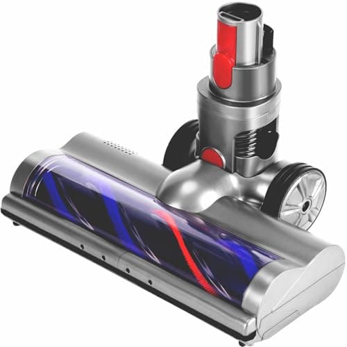Brosse Compatible avec Les Aspirateurs Dyson V7, V8, V10, V11, V15, Tête de Nettoyage à Entraînement Direct avec 4 Phares Avant pour Sols Durs et Moquettes