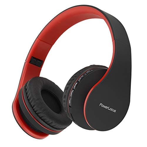 PowerLocus Casque Bluetooth sans Fil, Pliable Casque Audio Stéréo, Oreillette Bluetooth avec Micro Intégré/Micro SD/FM Radio pour Téléphones/PC/Tablettes/TV