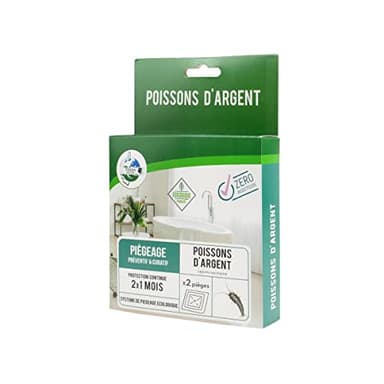 Terra Nostra - Lutte Contre Les Poisson d'argent - 1 Boite = 2 Plaques attractives - Piège Ecologique Naturel - sans Insecticide - Fabriqué dans L'Union Européenne