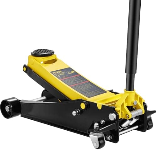 VEVOR Cric Rouleur 4 tonnes, Cric de Plancher Hydraulique à Profil Bas Hauteur de Levage 100-533 mm, en Acier Robuste, avec Pompe de Levage Rapide à Double Piston, pour Lever Camion SUV Atelier
