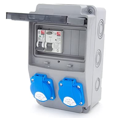 Répartiteur électrique 6NO 2 x 230 V + LS et FI filaire (2 x 230 V + 1 x LS C16 + FI40)