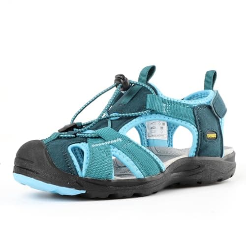 riemot Sandales pour Femme, Sandales Randonnée, Sandales de Marche Sports Outdoor, pour Trekking, Voyages, Sandales Ete Plage, Antidérapante y Confortable, Femme Vert EU 40