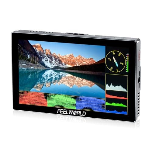 FEELWORLD P6X Moniteur Caméra Écran Tactile 5.5 Pouces 1000Nit Moniteur de Champ de caméra avec 4K 60HZ 3DLUT HDR Forme d'onde Boîtier Aluminium 9:16 Marqueur