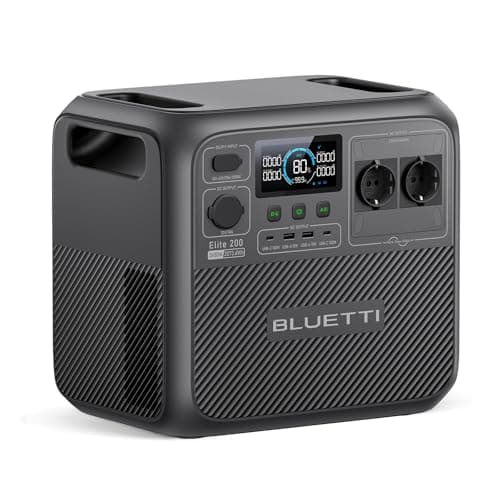 BLUETTI Elite 200 V2 Station Électrique Portable (2025 Nouveauté), Batterie LFP de 2073,6Wh avec 2 Prises CA 2600W (3900W Power Lifting), Durée de Vie de 17 Ans, Générateur Solaire pour Camping