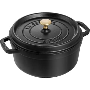 Staub 1102425 Cocotte Ronde Noir - 24 cm