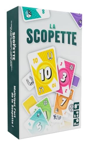 LA SCOPETTE - Jeu de Société, Jeux de Carte Rapide et Stratégique, Variante Italienne de la Scopa, Jeu Tactique 2 à 6 Joueurs, Parties de 15 min Conçu en France, Ideal comme Idée Cadeau Anniversaire