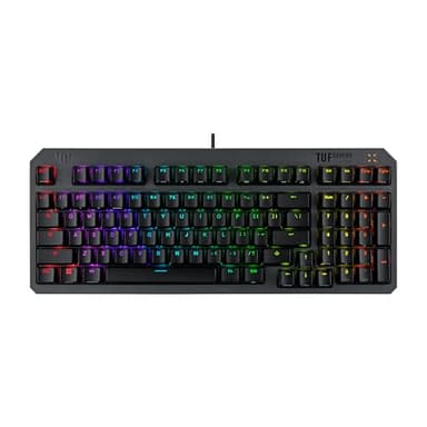 ASUS TUF Gaming K3 Gen II - Clavier Gaming Compact à 97 Touches, switches opto-mécaniques RGB, Joint en Silicone, Mousse amortissante, étanchéité IP57, Plaque supérieure Amovible et Aura Sync, AZERTY