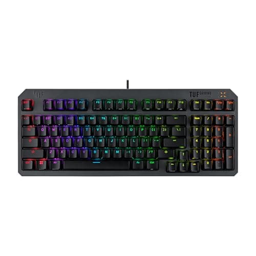 ASUS TUF Gaming K3 Gen II - Clavier Gaming Compact à 97 Touches, switches opto-mécaniques RGB, Joint en Silicone, Mousse amortissante, étanchéité IP57, Plaque supérieure Amovible et Aura Sync, AZERTY