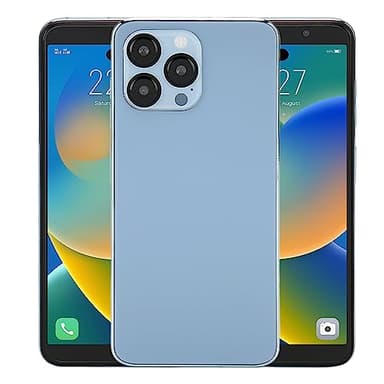 Smartphone débloqué 6,1 Pouces, Téléphone Portable I14 Pro, écran HD 1440 X 3040 6,1 Pouces, Processeur MT6889 10 Cœurs, 4 Go 64 Go ROM, Appareil Photo 16 MP (Bleu)