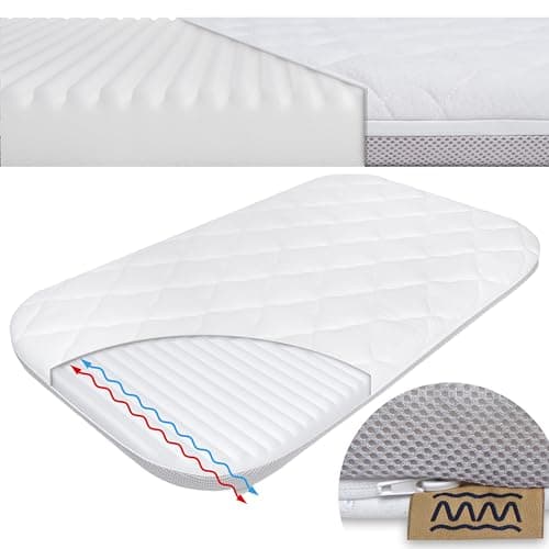 Matelas pour lit d'enfant 86x50 | Matelas pour lit d'enfant | Matelas pour lit de bébé 86x50 | Matelas pour Parc d'enfant | Kinderkraft Sofi | Lionelo Vera - Oeko-Tex Certified