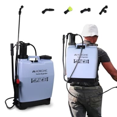 Mobiclinic®, Pulvérisateur à Pression, Dos, Fumibug, Capacité 16l, Jardinage, avec Pompe, 4 Buses réglables, 2, 6 kg, Arrosage, Lutte Contre Les ravageurs