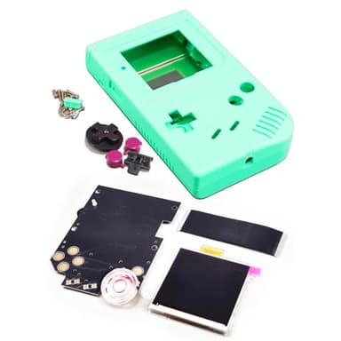 GB IPS Display Brighten Kit Mod avec coques spéciales pour console Gameboy Classic Original Grand module LCD point par point avec haut-parleur et boîtier de rechange Vert menthe