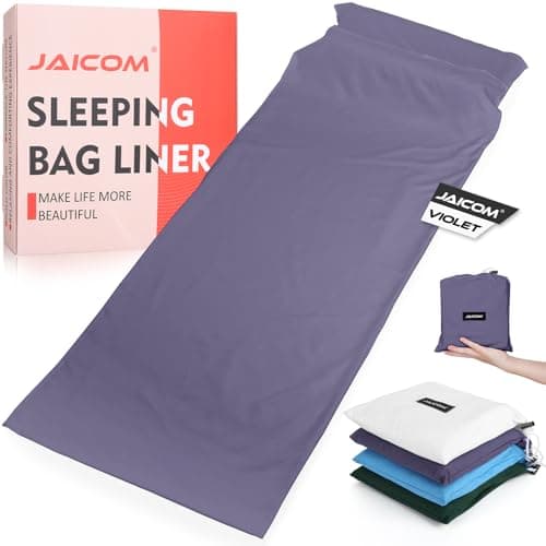 JAICOM Sac de Couchage - Drap de Sac de Couchage de Voyage Ultraléger (330 g), Compact & Portable & Confortable - Convient pour l'extérieur, l'hôtel et l'auberge, Les Voyages d'affaires et Le Train.