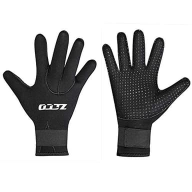 ZCCO Gants de plongée en néoprène 3 mm / 5 mm, Gants de Combinaison Thermique à Double Couche avec Poignet élastique et Particules de résistance au dérapage (5mm, M)