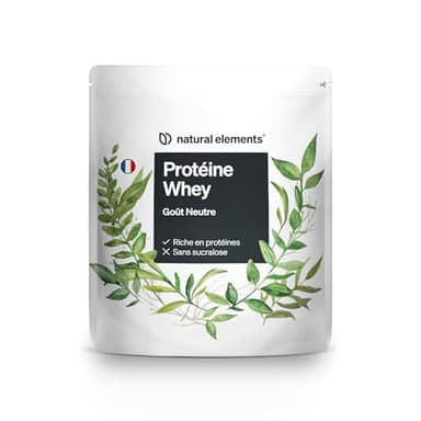 Protéine Whey en poudre – Neutre – 1kg – 25g de protéines par portion – pour votre construction musculaire, hautement dosé – produit et contrôlé en laboratoire en Allemagne