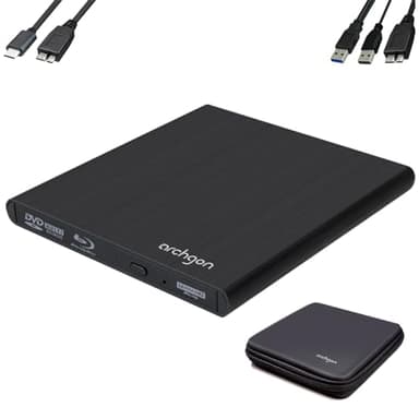 Lecteur DVD Blu-ray Archgon. USB 3.0 Style 4K UHD Player & USB-C & EVA Noir
