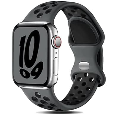 Gulemfy Compatible avec Apple Watch Bracelet - Sport Bracelet 44mm 42mm 45mm 46mm 49mm 38mm 40mm 41mm, Homme Femme Bracelet Silicone Respirant pour iWatch Series SE 10 9 8 7 6 5 4 3 2 1 Ultra
