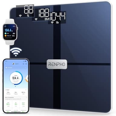 Pèse-Personnes RENPHO Wi-Fi, Balance Connecté de Graisse Corporelle Bluetooth, 13 Mesures Analyse de la Composition Corporelle et Moniteur de Santé, Elis Aspire