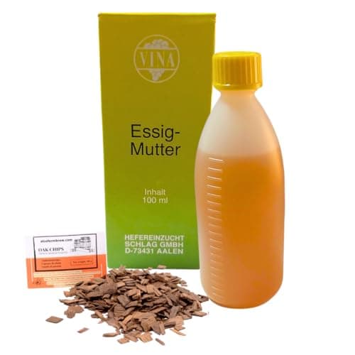 AlcoFermBrew Kit de Fabrication de Vinaigre Maison, Mère de Vinaigre VINA 100ml – Produisez 50L de Vinaigre de Pomme, de Cidre, de Vin, de Fruits et Balsamique