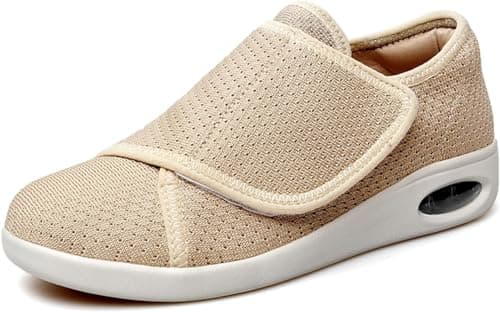 Chaussons Diabétiques Femmes Chaussures de Marche Extra Large Sandales de rééducation Orthopédique décontractées Pantoufles Chaussures Anti-dérapante pour Personnes âgées