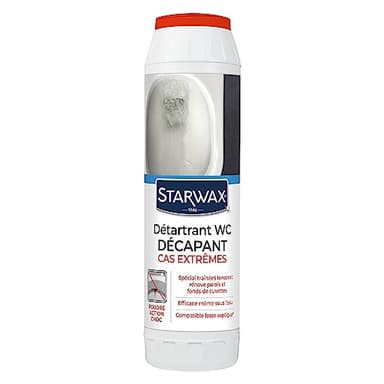 STARWAX Détartrant Surpuissant en Poudre pour WC - Idéal pour Détartrer les fonds de cuvette et les parois, même très entartrées