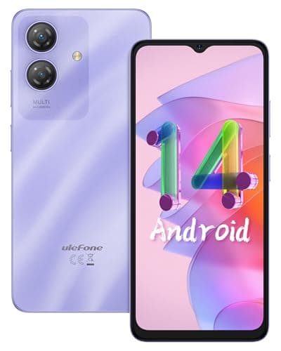 Ulefone Note 21 Telephone Portable Android 14, 8Go+128Go/TF 1TB, Écran 6.56" HD+ 90Hz, Batterie 5000mAh, Caméra 13MP+8MP, Smartphone Pas Cher 4G Dual SIM/Face ID/Fingerprint/GPS/2Ans Garantie