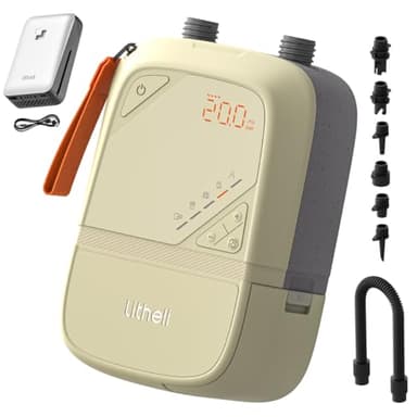 Litheli 20PSI Pompe électrique, avec Une Batterie Rechargeable de 12500 mAh, gonflage/dégonflage à Double étage, arrêt Automatique pour Planches de Paddle,tentes,gonfleur Electrique Paddle