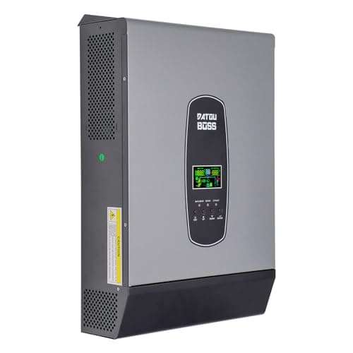 DATOUBOSS 6200w Onduleur Hybride 48v, Onduleur Solaire Hybride 48v Onde Sinusoïdale Pure, Prise en Charge du Fonctionnement sans Batterie, 48v DC à 230v AC avec Contrôleur de Charge Solaire 120A MPPT