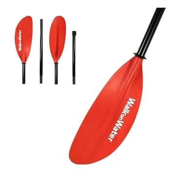 Pagaie de Kayak alu 4 Parties WOW WOW 220 cm Pagaie Kayak Rame Double Paddle Aluminium pour Kayak Aviron Bateau Canoë, Tige en Alliage d’Aluminium, Lames en Plastique Robuste résistant et Efficace