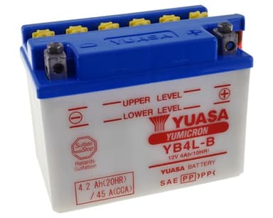 Batterie de moto Yuasa YB4LB DC 12 V 4 Ah, Sans