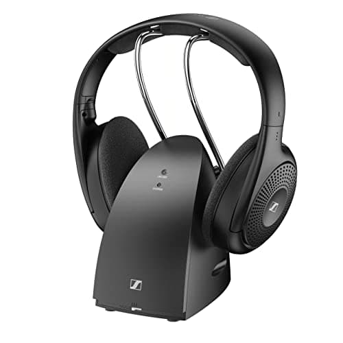 Sennheiser RS 120-W, Casque Bluetooth pour la télévision, 3 modes de son, design léger, contrôle facile du volume, portée de 60 m et combiné émetteur/chargeur, Noir