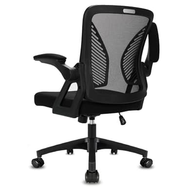 Milacyee Chaise de Bureau Ergonomique, avec accoudoirs réglables, Soutien Lombaire, Réglable en Hauteur, Chaise de Bureau pivotante avec Dossier en Filet Respirant, Noir